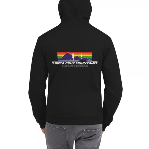 Santa Cruz Mountains Iconic Silicon Valley Style Hoodie (Rainbow Logo) - Image 2