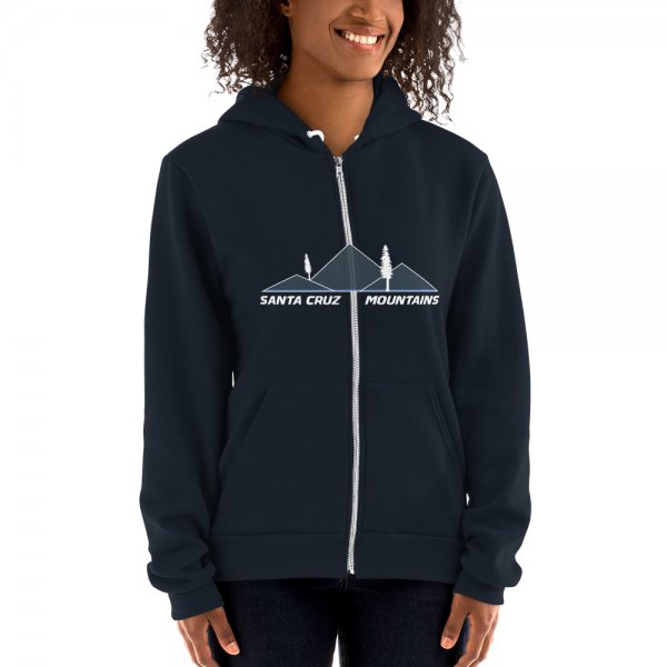 Santa Cruz Mountains Iconic Silicon Valley Style Hoodie (Charcoal Logo) - Image 4