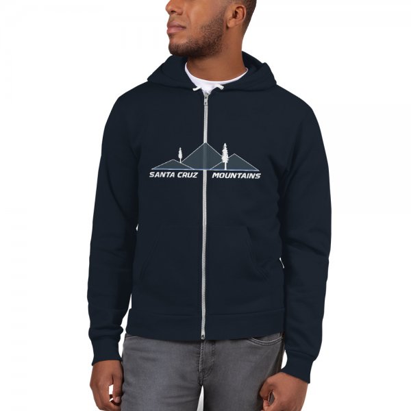 Santa Cruz Mountains Iconic Silicon Valley Style Hoodie (Charcoal Logo) - Image 3