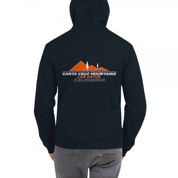 Santa Cruz Mountains Iconic Silicon Valley Style Hoodie (Los Gatos HS Orange Logo) - Image 4