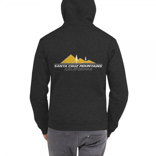 Santa Cruz Mountains Iconic Silicon Valley Style Hoodie (Goldenrod Logo) - Image 6