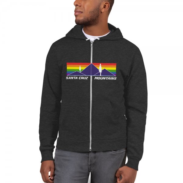 Santa Cruz Mountains Iconic Silicon Valley Style Hoodie (Rainbow Logo) - Image 5