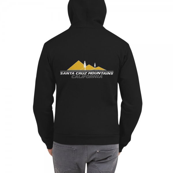 Santa Cruz Mountains Iconic Silicon Valley Style Hoodie (Goldenrod Logo) - Image 3