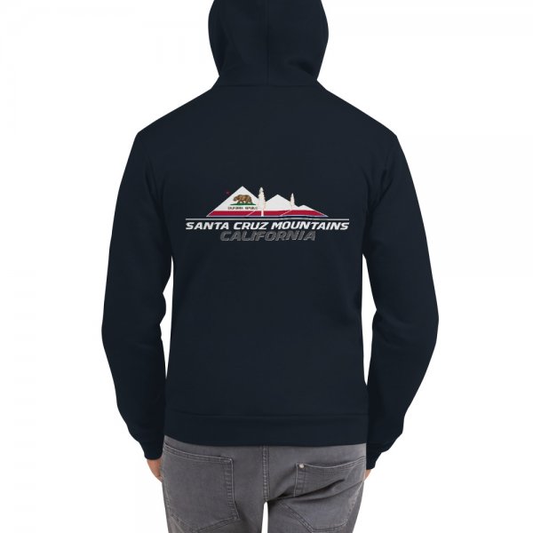 Santa Cruz Mountains Iconic Silicon Valley Style Hoodie (California Flag Logo) - Image 5