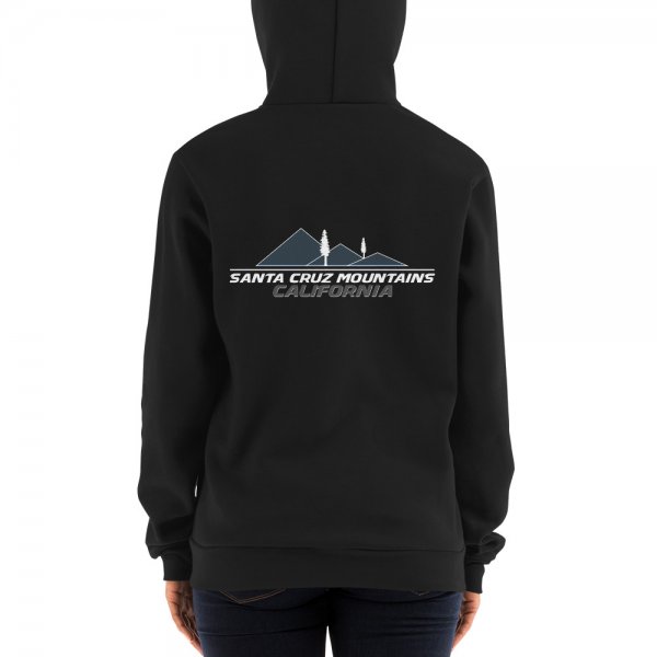 Santa Cruz Mountains Iconic Silicon Valley Style Hoodie (Charcoal Logo) - Image 3