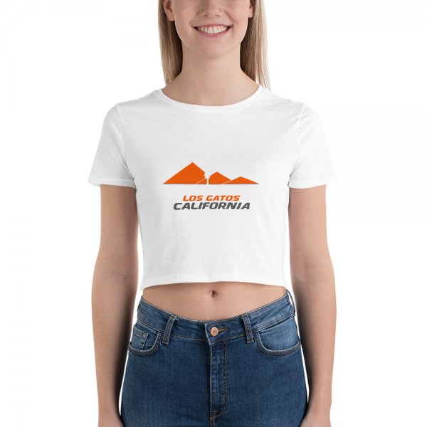 Women’s Crop Tee (Los Gatos HS Orange Logo) - Image 3