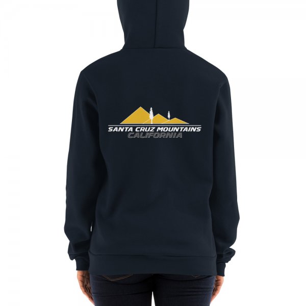 Santa Cruz Mountains Iconic Silicon Valley Style Hoodie (Goldenrod Logo) - Image 4