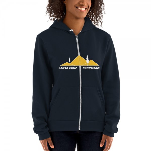 Santa Cruz Mountains Iconic Silicon Valley Style Hoodie (Goldenrod Logo) - Image 3