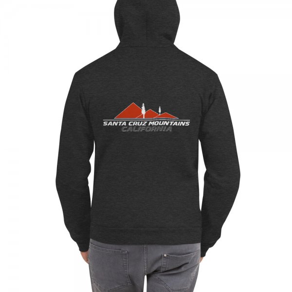 Santa Cruz Mountains Iconic Silicon Valley Style Hoodie (Harley Racing Orange Logo) - Image 6