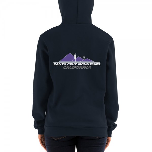 Santa Cruz Mountains Iconic Silicon Valley Style Hoodie (Purple Logo) - Image 5