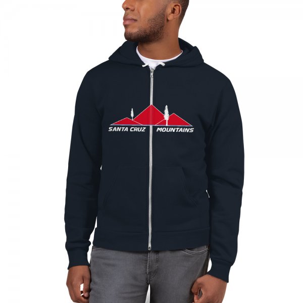 Santa Cruz Mountains Iconic Silicon Valley Style Hoodie (San Lorenzo Valley HS Red Logo) - Image 4