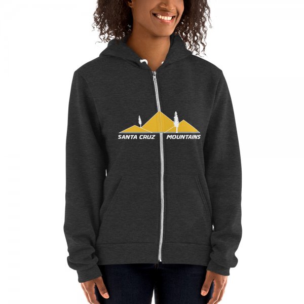 Santa Cruz Mountains Iconic Silicon Valley Style Hoodie (Goldenrod Logo) - Image 5