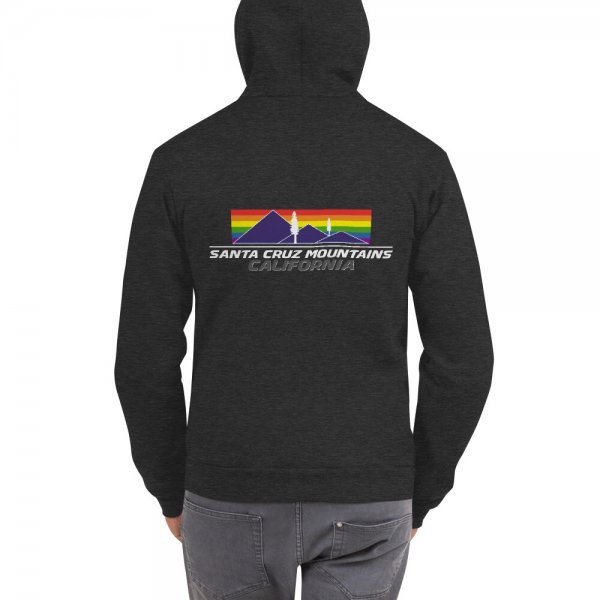 Santa Cruz Mountains Iconic Silicon Valley Style Hoodie (Rainbow Logo) - Image 6