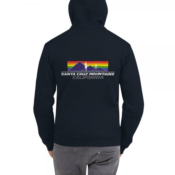 Santa Cruz Mountains Iconic Silicon Valley Style Hoodie (Rainbow Logo) - Image 4