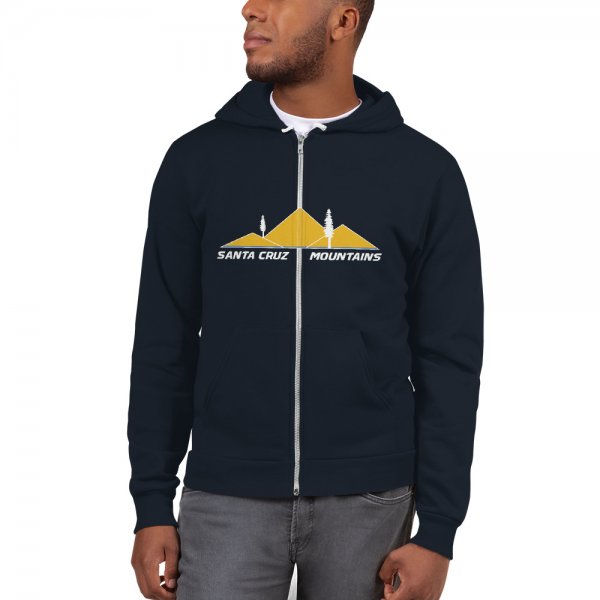 Santa Cruz Mountains Iconic Silicon Valley Style Hoodie (Goldenrod Logo) - Image 4