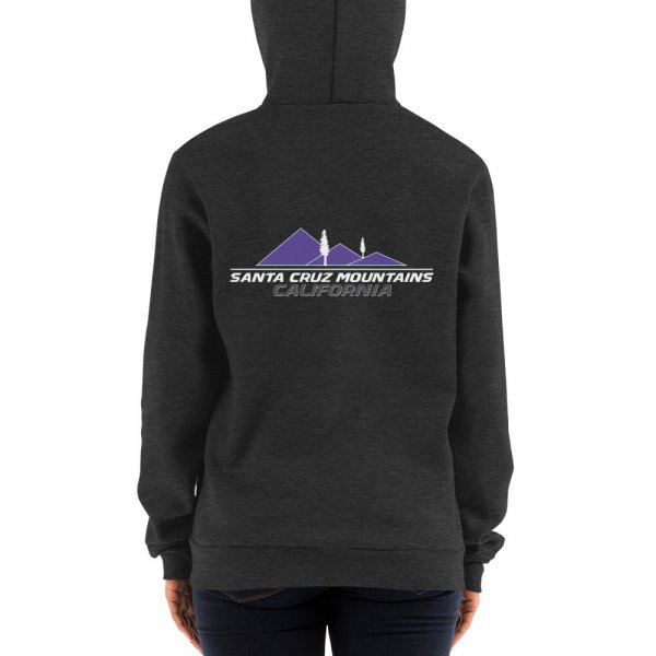 Santa Cruz Mountains Iconic Silicon Valley Style Hoodie (Purple Logo) - Image 6