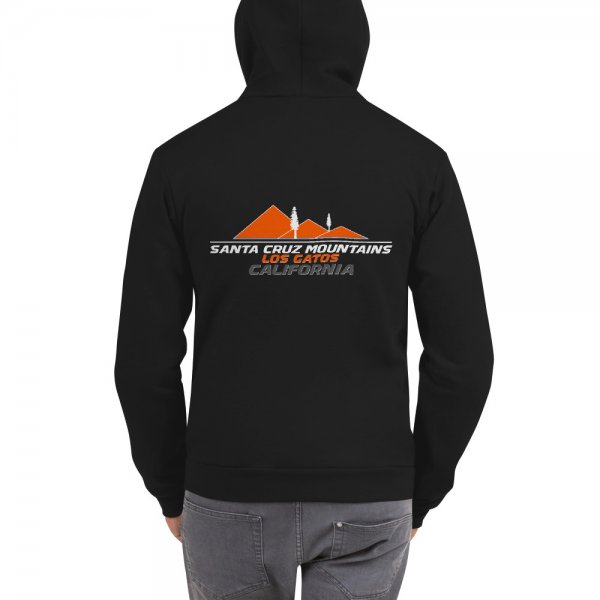 Santa Cruz Mountains Iconic Silicon Valley Style Hoodie (Los Gatos HS Orange Logo) - Image 2