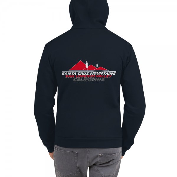 Santa Cruz Mountains Iconic Silicon Valley Style Hoodie (San Lorenzo Valley HS Red Logo) - Image 5