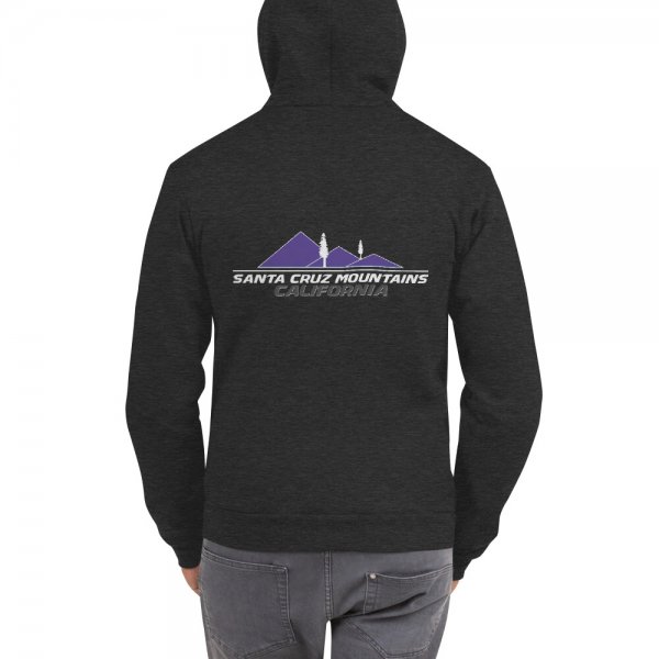 Santa Cruz Mountains Iconic Silicon Valley Style Hoodie (Purple Logo) - Image 6