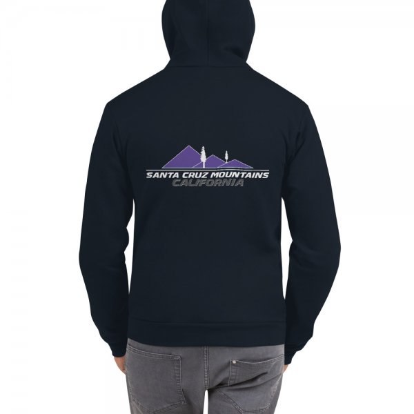 Santa Cruz Mountains Iconic Silicon Valley Style Hoodie (Purple Logo) - Image 5