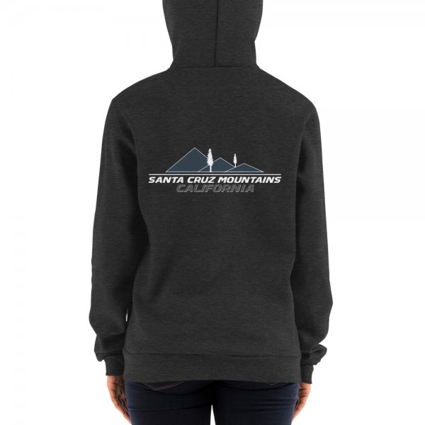 Santa Cruz Mountains Iconic Silicon Valley Style Hoodie (Charcoal Logo) - Image 6