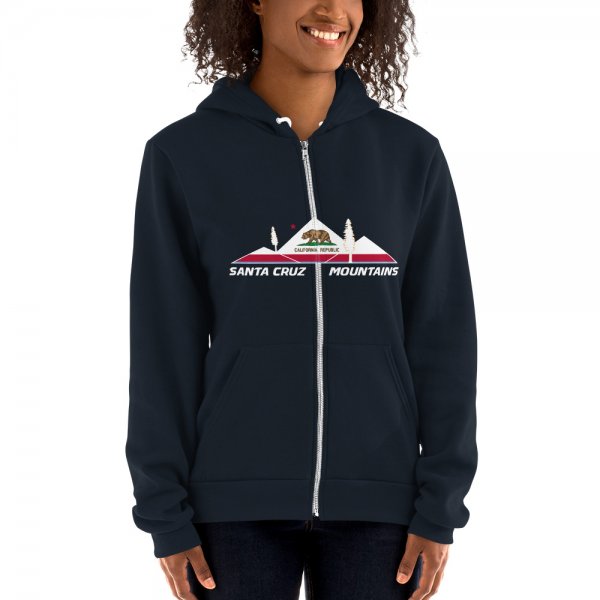 Santa Cruz Mountains Iconic Silicon Valley Style Hoodie (California Flag Logo) - Image 4