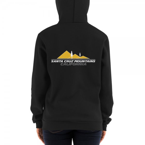 Santa Cruz Mountains Iconic Silicon Valley Style Hoodie (Goldenrod Logo) - Image 2