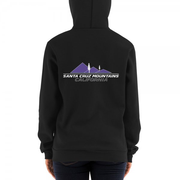 Santa Cruz Mountains Iconic Silicon Valley Style Hoodie (Purple Logo) - Image 3