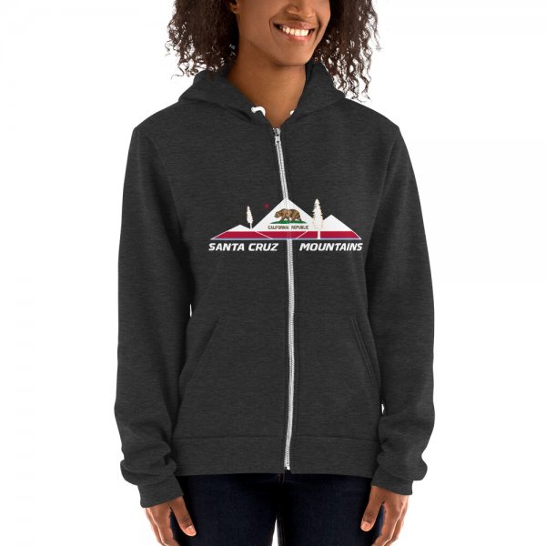 Santa Cruz Mountains Iconic Silicon Valley Style Hoodie (California Flag Logo)