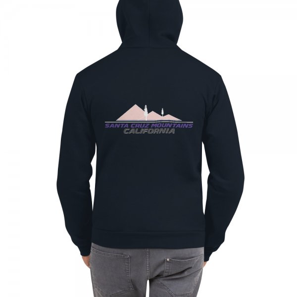 Santa Cruz Mountains Iconic Silicon Valley Style Hoodie (Rose Gold & Purple Logo) - Image 4