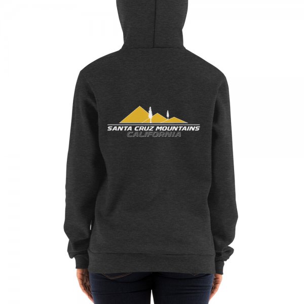 Santa Cruz Mountains Iconic Silicon Valley Style Hoodie (Goldenrod Logo) - Image 6