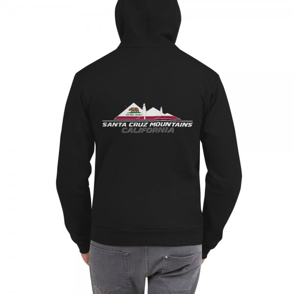 Santa Cruz Mountains Iconic Silicon Valley Style Hoodie (California Flag Logo) - Image 3