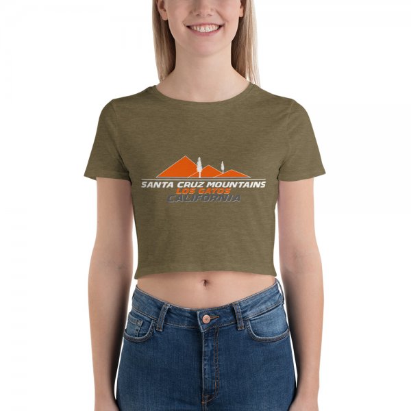 Women’s Crop Tee (Los Gatos HS Orange Logo) - Image 2