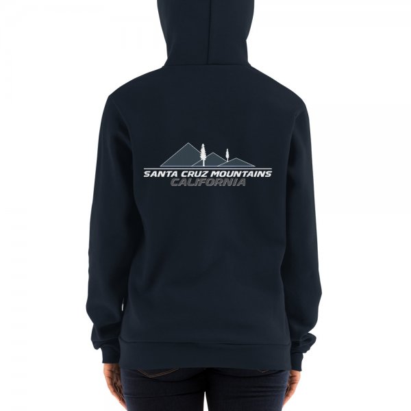 Santa Cruz Mountains Iconic Silicon Valley Style Hoodie (Charcoal Logo) - Image 5