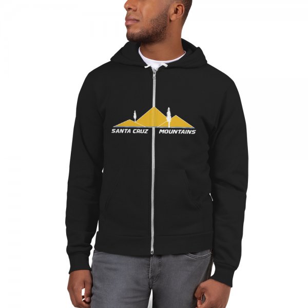 Santa Cruz Mountains Iconic Silicon Valley Style Hoodie (Goldenrod Logo) - Image 2